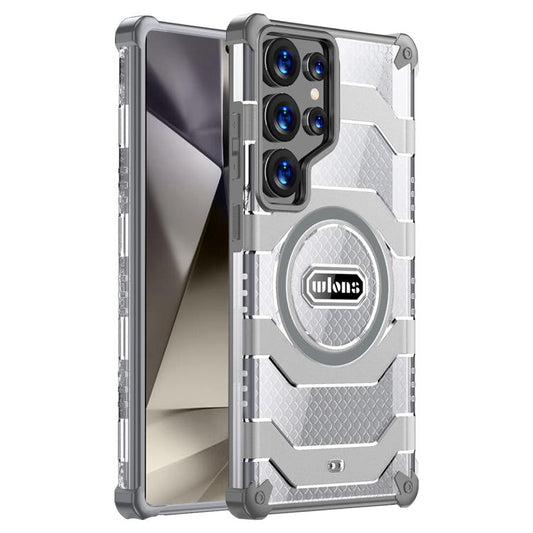 For Samsung Galaxy S24 Ultra 5G wlons Explorer Series PC Hybrid TPU MagSafe Magnetic Case(Grey) - Galaxy S24 Ultra 5G Cases by wlons | Online Shopping UK | buy2fix