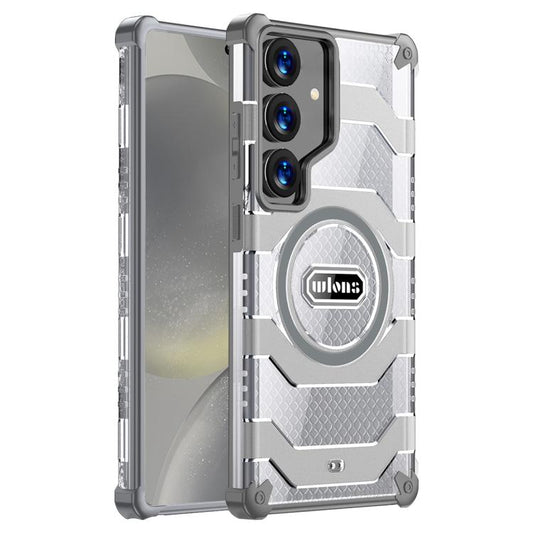 For Samsung Galaxy S24+ 5G wlons Explorer Series PC Hybrid TPU MagSafe Magnetic Case(Grey) - Galaxy S24+ 5G Cases by wlons | Online Shopping UK | buy2fix