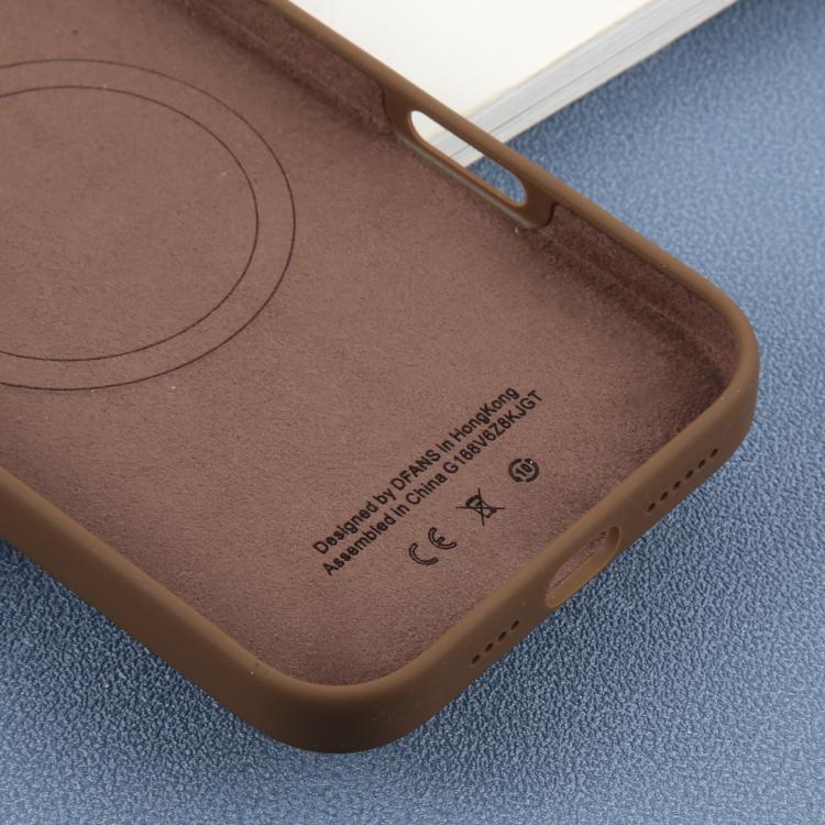 For iPhone 16 Pro Max DFANS DESIGN MagSafe Magnetic Silicone Phone Case(Coffee) by DFANS DESIGN