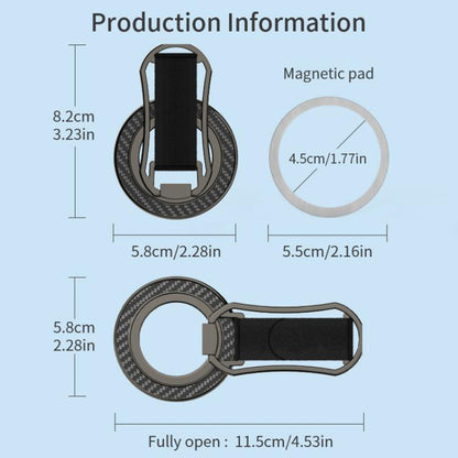 Multifunctional Wristband Folding Magnetic Ring MagSafe Phone Holder(Orange+Grey) - Ring Holder by buy2fix | Online Shopping UK | buy2fix