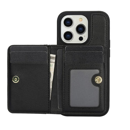 For iPhone 11 Pro Max AwQuer Horizontal Flip Card Bag Holder Leather Phone Case(Black) - iPhone 11 Pro Max Cases by Awquer | Online Shopping UK | buy2fix