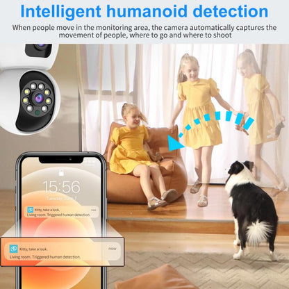K12 1080P HD Dual Lens Dual Picture Wireless WiFi Camera(White) - Wireless Camera by buy2fix | Online Shopping UK | buy2fix