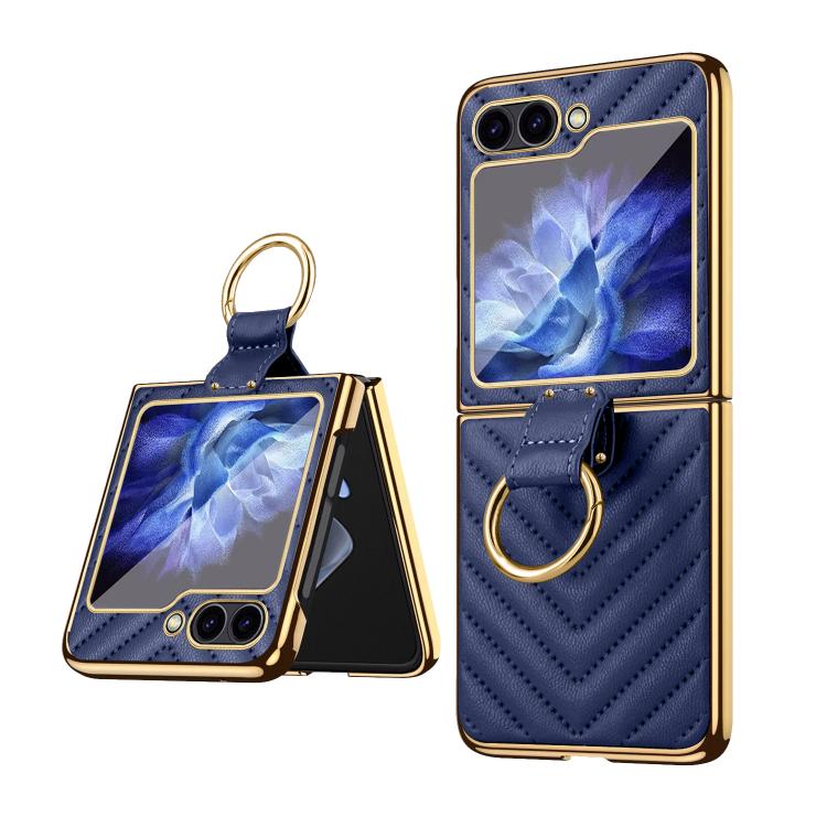For Samsung Galaxy Z Flip6 / Flip7 FE VIETAO Dream Series Metal Ring Leather Phone Case(Blue) - Galaxy Z Flip6 5G Cases by VIETAO | Online Shopping UK | buy2fix