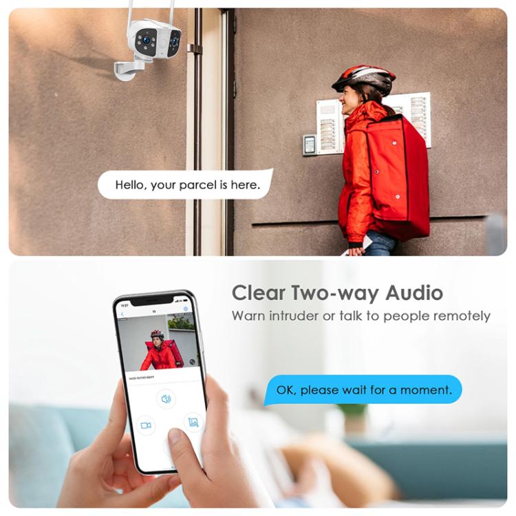 K13 1080P HD Binocular Night Vision Wide Angle Camera(White) - Wireless Camera by buy2fix | Online Shopping UK | buy2fix