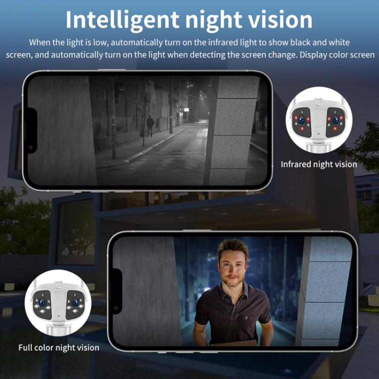 K13 1080P HD Binocular Night Vision Wide Angle Camera(White) - Wireless Camera by buy2fix | Online Shopping UK | buy2fix