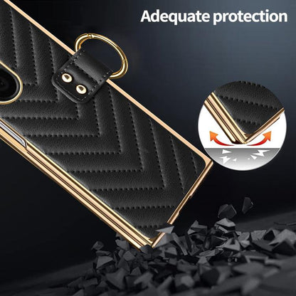For Samsung Galaxy Z Fold5 VIETAO Dream Series Metal Ring Leather Phone Case(Purple) - Galaxy Z Fold5 Cases by VIETAO | Online Shopping UK | buy2fix