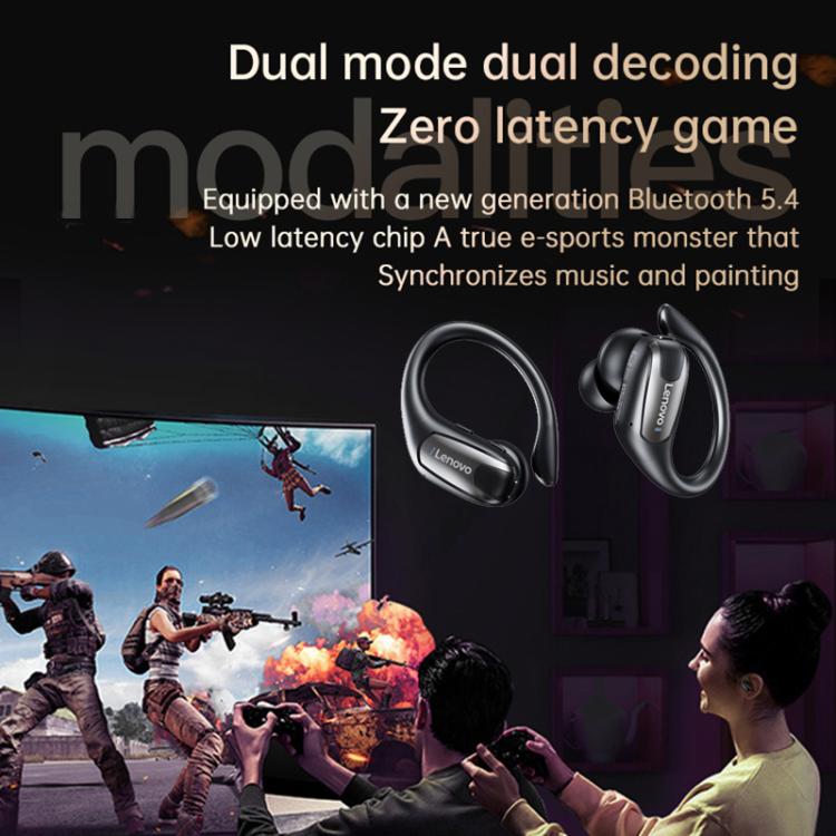 Original Lenovo EA305 Ear-mounted Digital Display True Wireless Bluetooth Earphones(Black) - TWS Earphone by Lenovo | Online Shopping UK | buy2fix