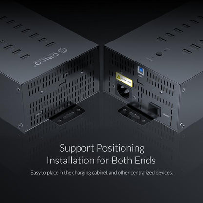 ORICO IH20P Industrial Grade 20 Ports USB 2.0 Hub, Plug:UK Plug(Black) - USB 2.0 HUB by ORICO | Online Shopping UK | buy2fix