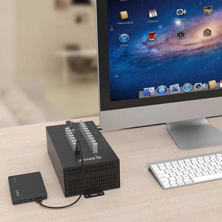 ORICO IH20P Industrial Grade 20 Ports USB 2.0 Hub, Plug:AU Plug(Black) - USB 2.0 HUB by ORICO | Online Shopping UK | buy2fix