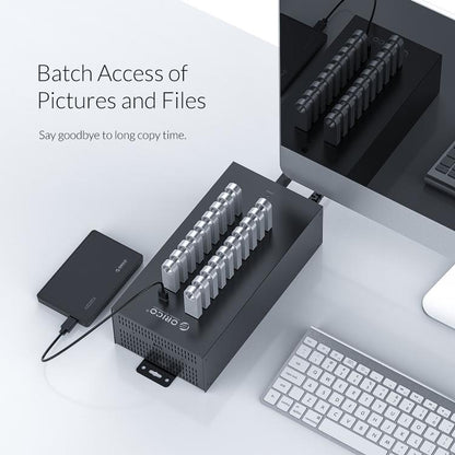 ORICO IH20P Industrial Grade 20 Ports USB 2.0 Hub, Plug:UK Plug(Black) - USB 2.0 HUB by ORICO | Online Shopping UK | buy2fix