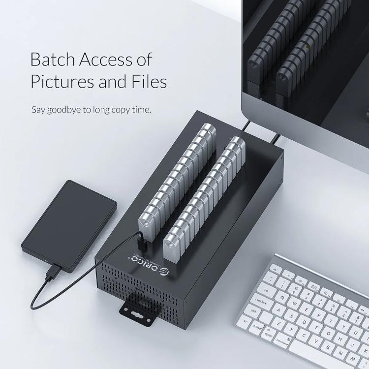 ORICO IH30P Industrial Grade 30 Ports USB 2.0 Hub, Plug:US Plug(Black) - USB 2.0 HUB by ORICO | Online Shopping UK | buy2fix