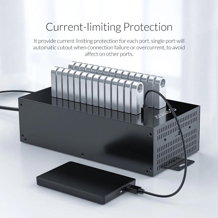 ORICO IH30P Industrial Grade 30 Ports USB 2.0 Hub, Plug:AU Plug(Black) - USB 2.0 HUB by ORICO | Online Shopping UK | buy2fix