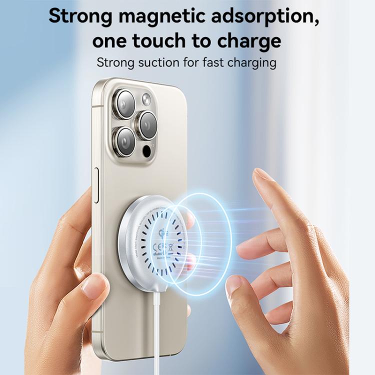 Yesido DS24 15W QI2.0 Desktop Magnetic Fast Charging Wireless Charger(White) - Wireless Charger by Yesido | Online Shopping UK | buy2fix