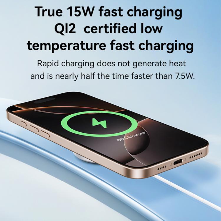 Yesido DS24 15W QI2.0 Desktop Magnetic Fast Charging Wireless Charger(White) - Wireless Charger by Yesido | Online Shopping UK | buy2fix