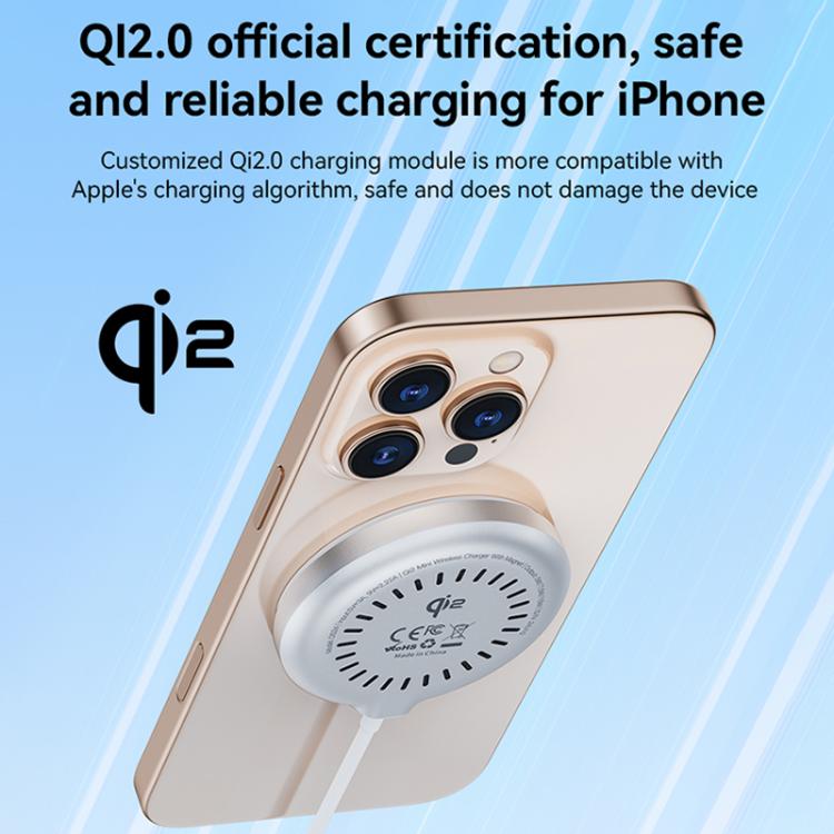 Yesido DS24 15W QI2.0 Desktop Magnetic Fast Charging Wireless Charger(White) - Wireless Charger by Yesido | Online Shopping UK | buy2fix