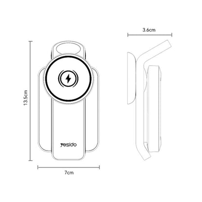 Yesido DS26 4-in-1 Magnetic Wireless Charging Stand with Night Light(Black) - Wireless Charger by Yesido | Online Shopping UK | buy2fix