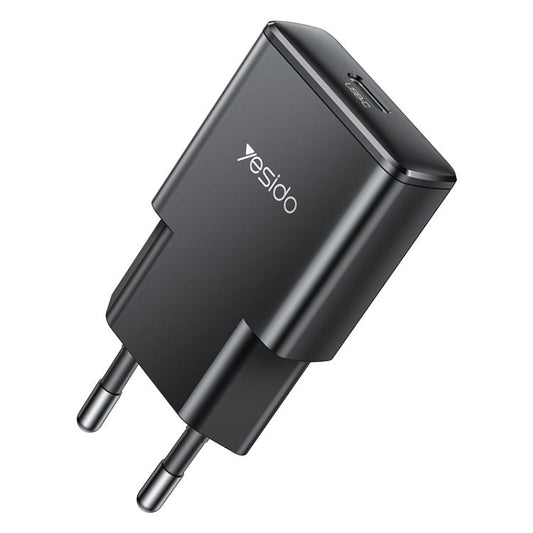 Yesido YC74 Ultra-thin 30W USB-C / Type-C Travel Charger, EU Plug(Black) - USB Charger by Yesido | Online Shopping UK | buy2fix