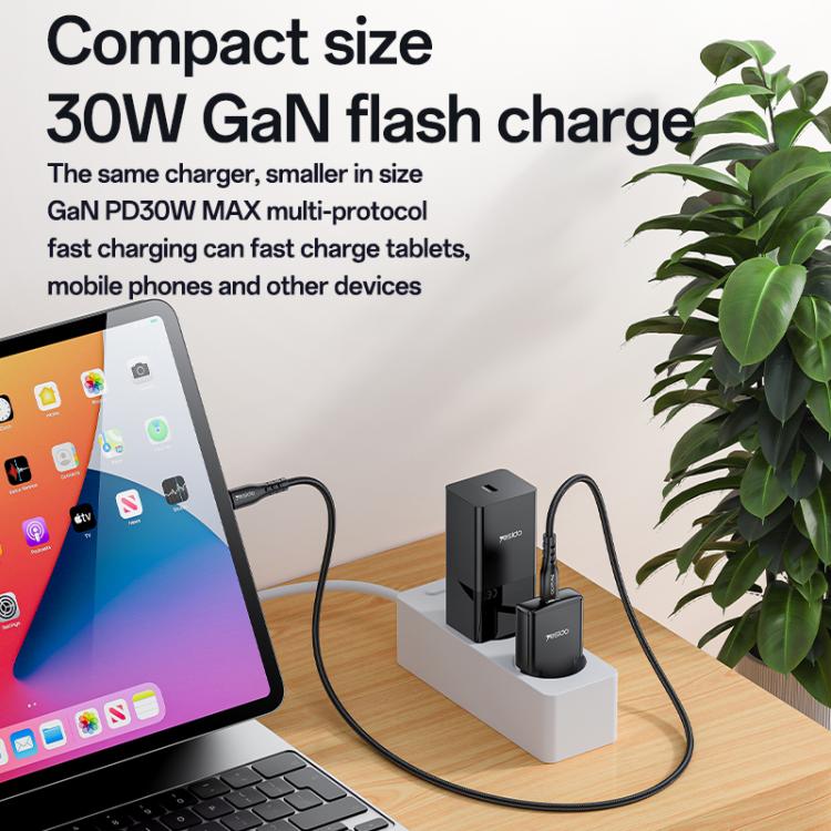 Yesido YC74 Ultra-thin 30W USB-C / Type-C Travel Charger, EU Plug(Black) - USB Charger by Yesido | Online Shopping UK | buy2fix