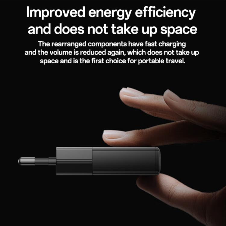 Yesido YC74 Ultra-thin 30W USB-C / Type-C Travel Charger, EU Plug(Black) - USB Charger by Yesido | Online Shopping UK | buy2fix