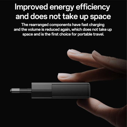 Yesido YC74 Ultra-thin 30W USB-C / Type-C Travel Charger, EU Plug(Black) - USB Charger by Yesido | Online Shopping UK | buy2fix