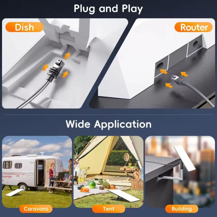 Onten SL301 Starlink Gen3 CAT6 1000Mbps Ethernet Connection Cable, Length:10m(Dark Grey) - Lan Cable and Tools by Onten | Online Shopping UK | buy2fix