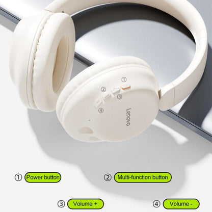 Original Lenovo TC3307 Folding Bluetooth Headphones(White) - Headset & Headphone by Lenovo | Online Shopping UK | buy2fix