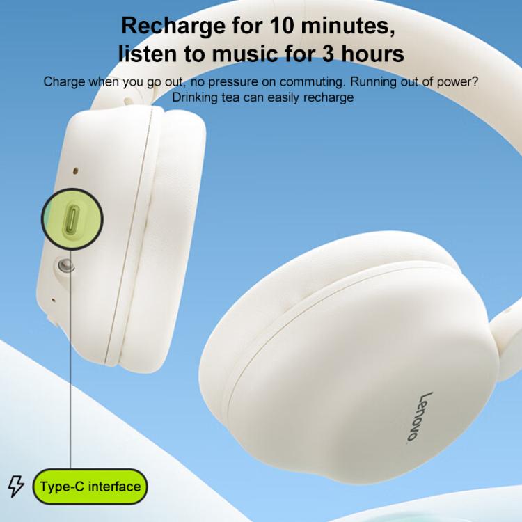 Original Lenovo TC3307 Folding Bluetooth Headphones(White) - Headset & Headphone by Lenovo | Online Shopping UK | buy2fix