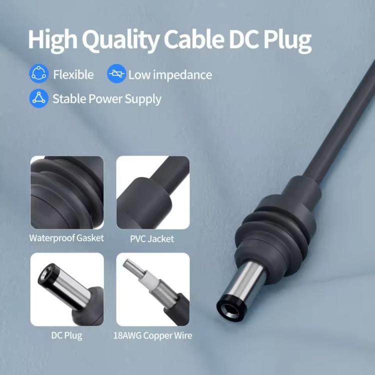 Onten SL202 Starlink Mini to Car Cigarette Lighter Power Cord Waterproof Cable, Length:2m(Dark Grey) - Lan Cable and Tools by Onten | Online Shopping UK | buy2fix