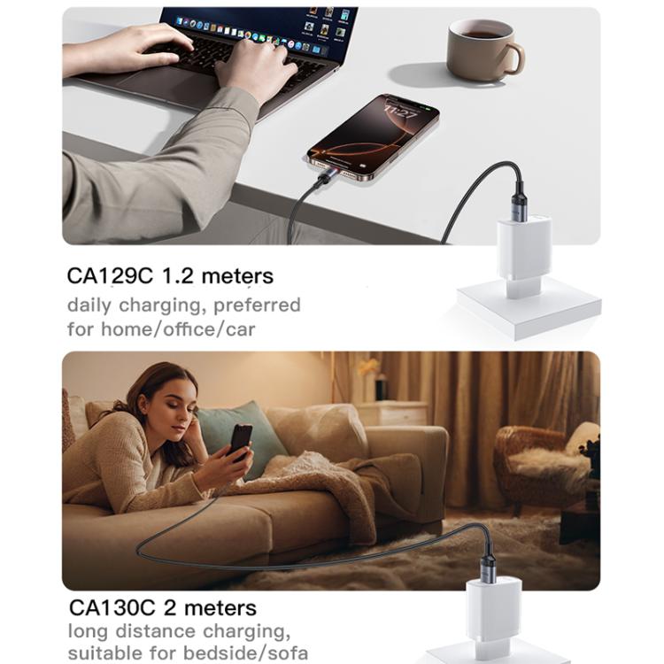 Yesido CA129C 18W 3A USB to USB-C / Type-C Charging Data Cable, Length: 1.2m(Black) - USB-C & Type-C Cable by Yesido | Online Shopping UK | buy2fix