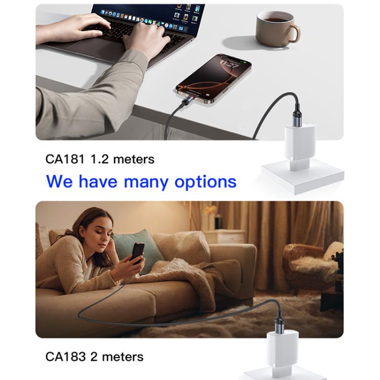 Yesido CA183 PD60W 3A USB-C / Type-C to USB-C / Type-C Charging Data Cable, Length: 2m(Black) - USB-C & Type-C Cable by Yesido | Online Shopping UK | buy2fix