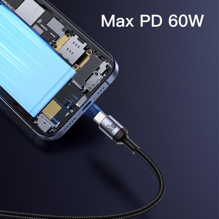 Yesido CA183 PD60W 3A USB-C / Type-C to USB-C / Type-C Charging Data Cable, Length: 2m(Black) - USB-C & Type-C Cable by Yesido | Online Shopping UK | buy2fix