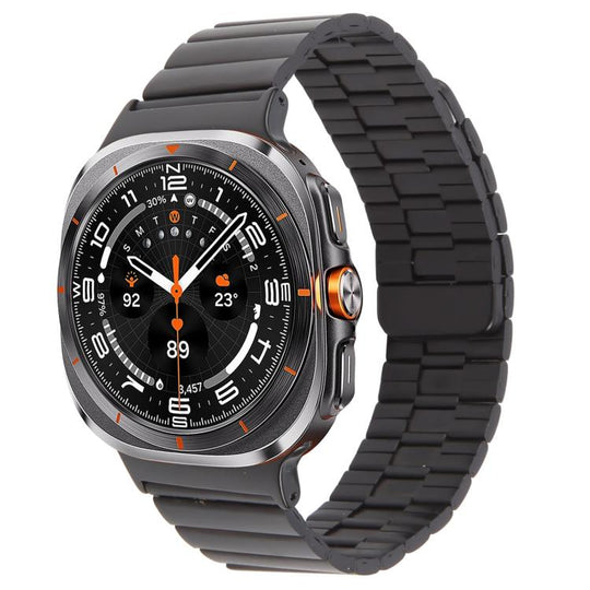 For Galaxy Watch Ultra2 2026 / 2025 / 1 2024 Bamboo Stainless Steel Magnetic Watch Band(Black)