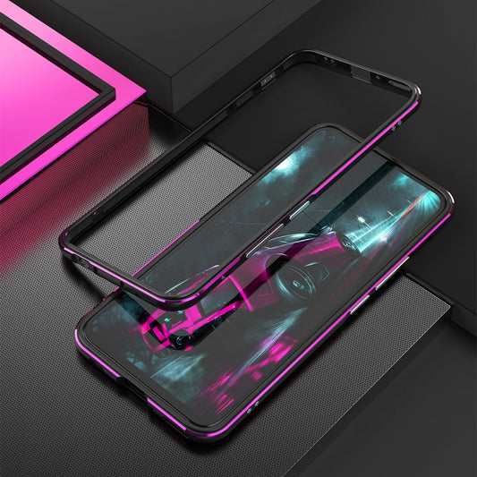 For Huawei Honor 30 Aluminum Alloy Shockproof Protective Bumper Frame(Black Purple) - Honor Cases by buy2fix | Online Shopping UK | buy2fix