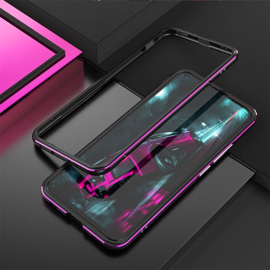 For Huawei Nova 7 Aluminum Alloy Shockproof Protective Bumper Frame(Black Purple) - Huawei Cases by buy2fix | Online Shopping UK | buy2fix