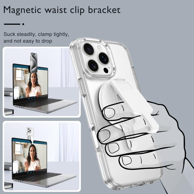Magnetic Clip Phone Holder Belt Clip Bracket(Rose Gold Plating) - Ring Holder by buy2fix | Online Shopping UK | buy2fix