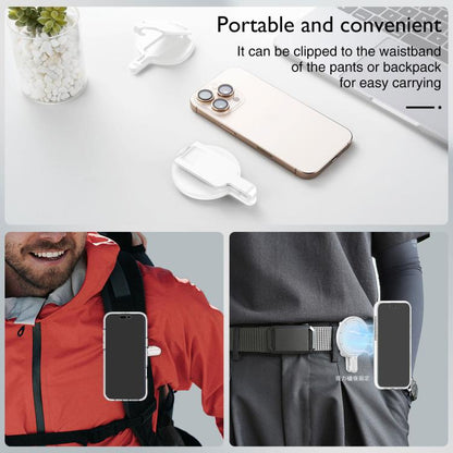 Magnetic Clip Phone Holder Belt Clip Bracket(Silver Plating) - Ring Holder by buy2fix | Online Shopping UK | buy2fix