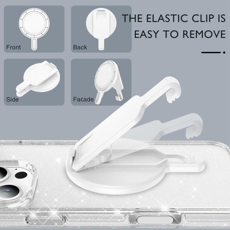 Magnetic Clip Phone Holder Belt Clip Bracket(Silver Plating) - Ring Holder by buy2fix | Online Shopping UK | buy2fix