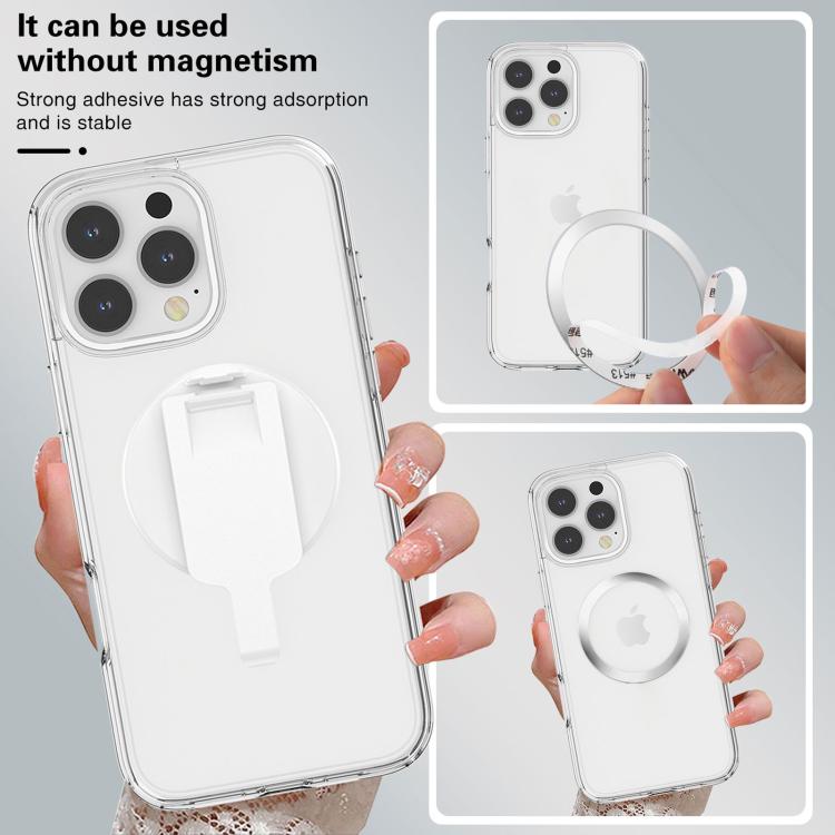 Magnetic Clip Phone Holder Belt Clip Bracket(Silver Plating) - Ring Holder by buy2fix | Online Shopping UK | buy2fix