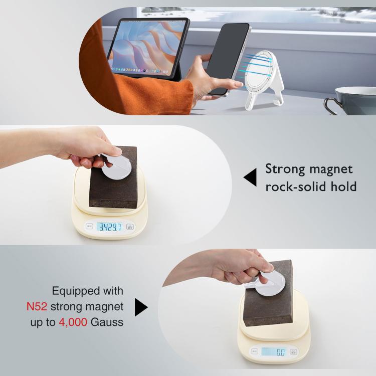 Magnetic Clip Phone Holder Belt Clip Bracket(Silver Plating) - Ring Holder by buy2fix | Online Shopping UK | buy2fix