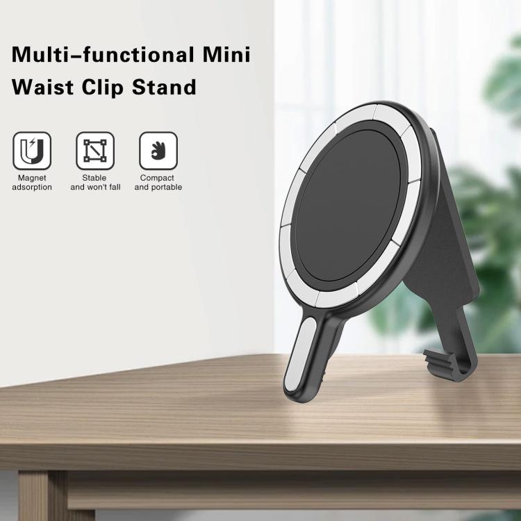 Magnetic Clip Phone Holder Belt Clip Bracket(Grey Plating) - Ring Holder by buy2fix | Online Shopping UK | buy2fix