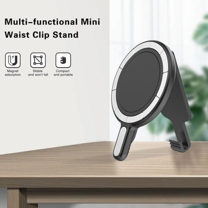 Magnetic Clip Phone Holder Belt Clip Bracket(Grey Plating) - Ring Holder by buy2fix | Online Shopping UK | buy2fix