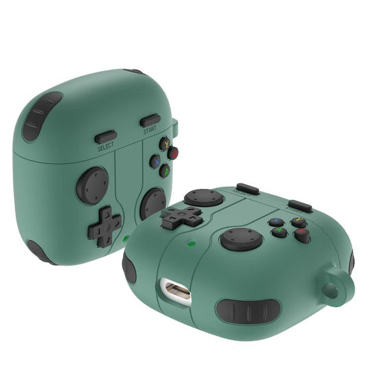 For Huawei Freebuds SE 2 /  SE 3 Retro Game Console Style Silicone Earbuds Case(Pine Green)