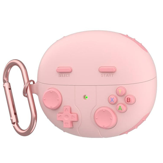 For Huawei FreeClip Retro Game Console Style Silicone Earbuds Case(Pink)