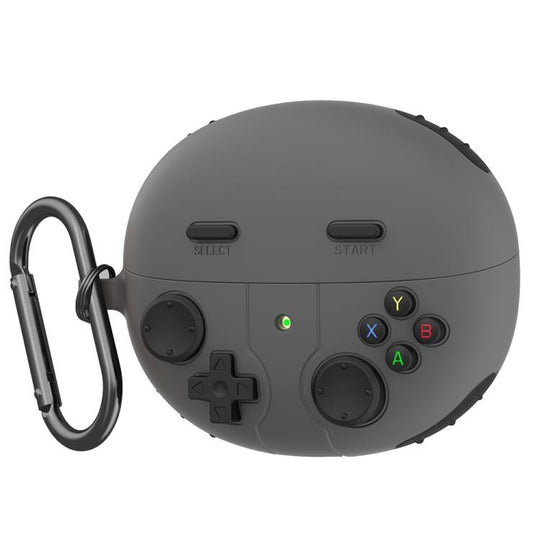 For Huawei FreeClip Retro Game Console Style Silicone Earbuds Case(Dark Grey)
