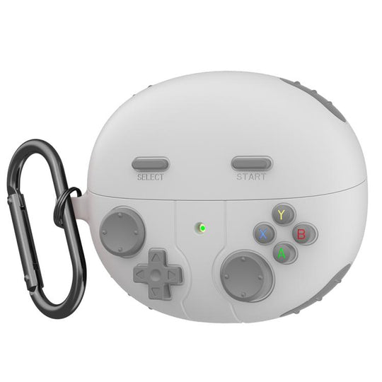 For Huawei FreeClip Retro Game Console Style Silicone Earbuds Case(Light Grey)
