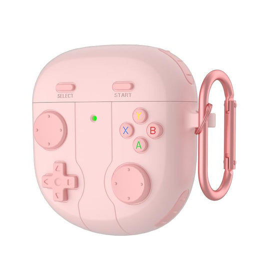 For Bose QuietComfort Earbuds II Retro Game Console Style Silicone Earbuds Case(Pink)
