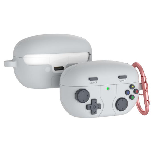 For Sony WF-1000XM5 Retro Game Console Style Silicone Earbuds Case(Grey)