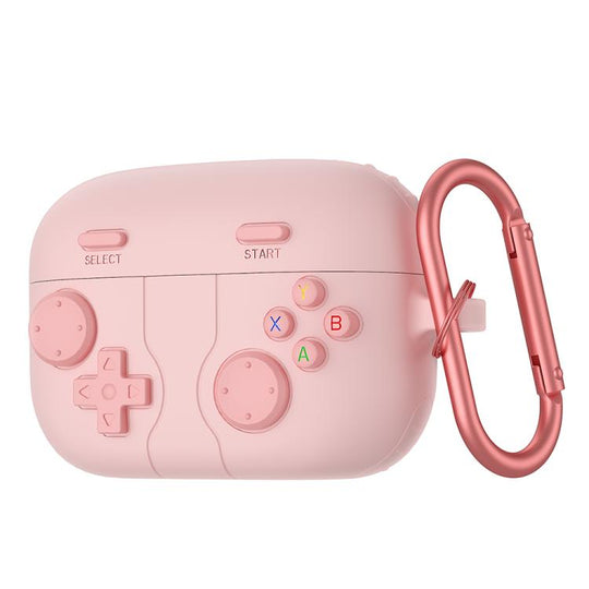 For Sony LinkBuds S Retro Game Console Style Silicone Earbuds Case(Pink)