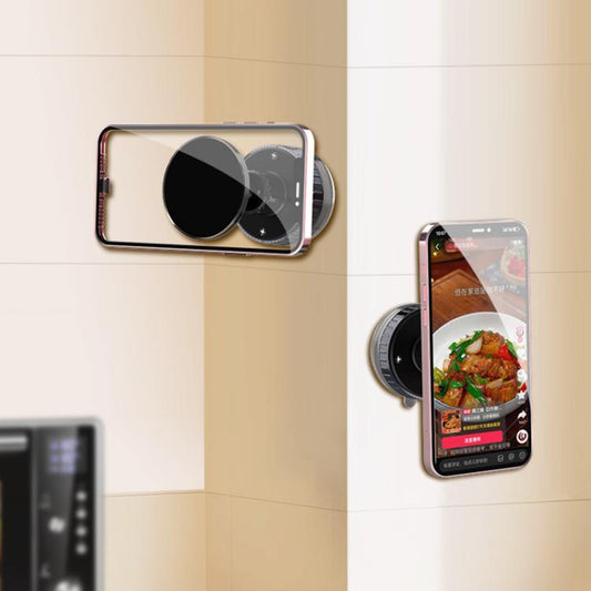 CTT26 Foldable Vacuum Magnetic Suction Cup Kitchen Phone Holder(White) - Desktop Holder by buy2fix | Online Shopping UK | buy2fix