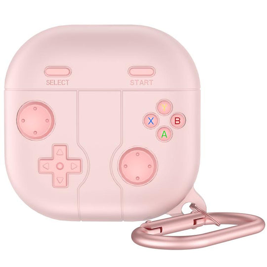 For Samsung Galaxy Buds Live Retro Game Console Style Silicone Earbuds Case(Pink)